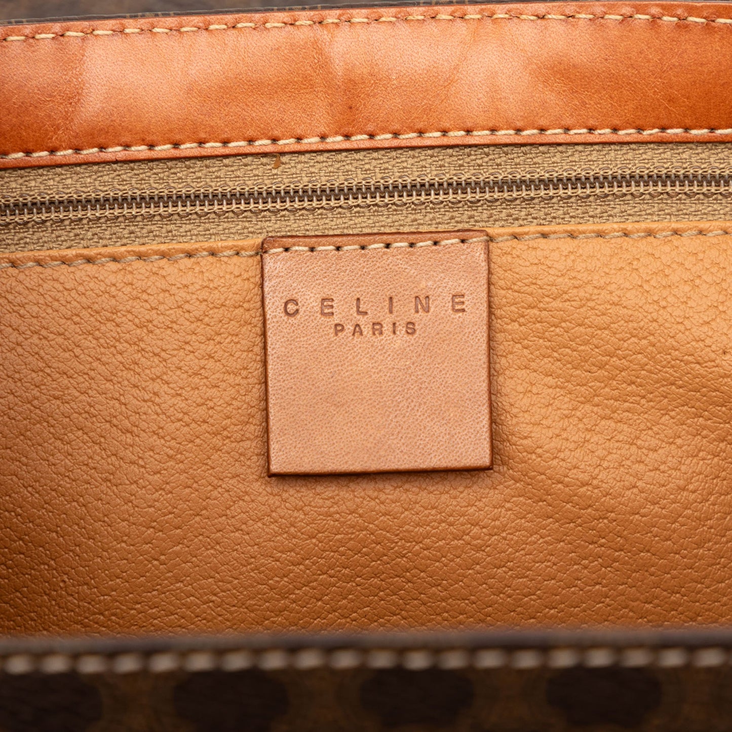 Celine Macadam Coated Canvas Handbag