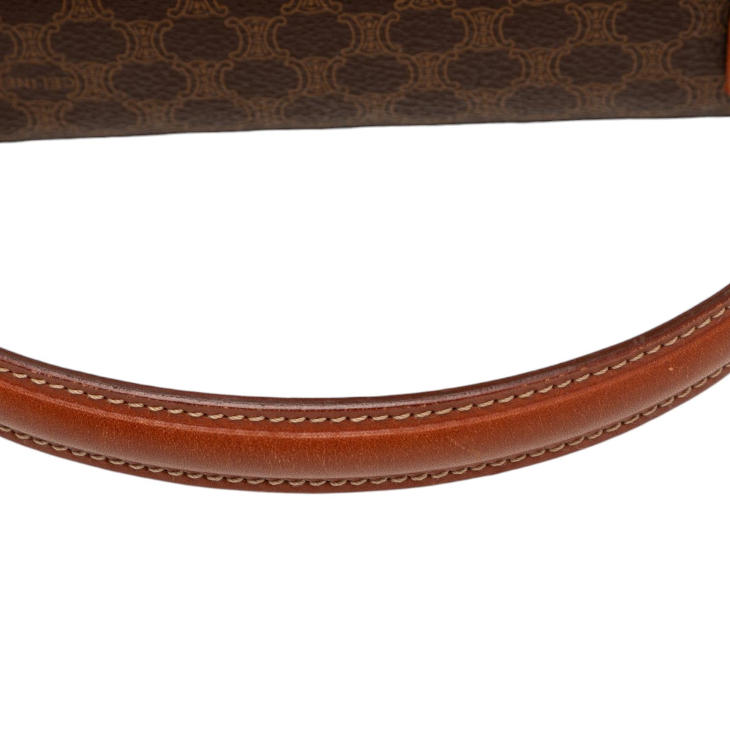 Celine Macadam Coated Canvas Handbag