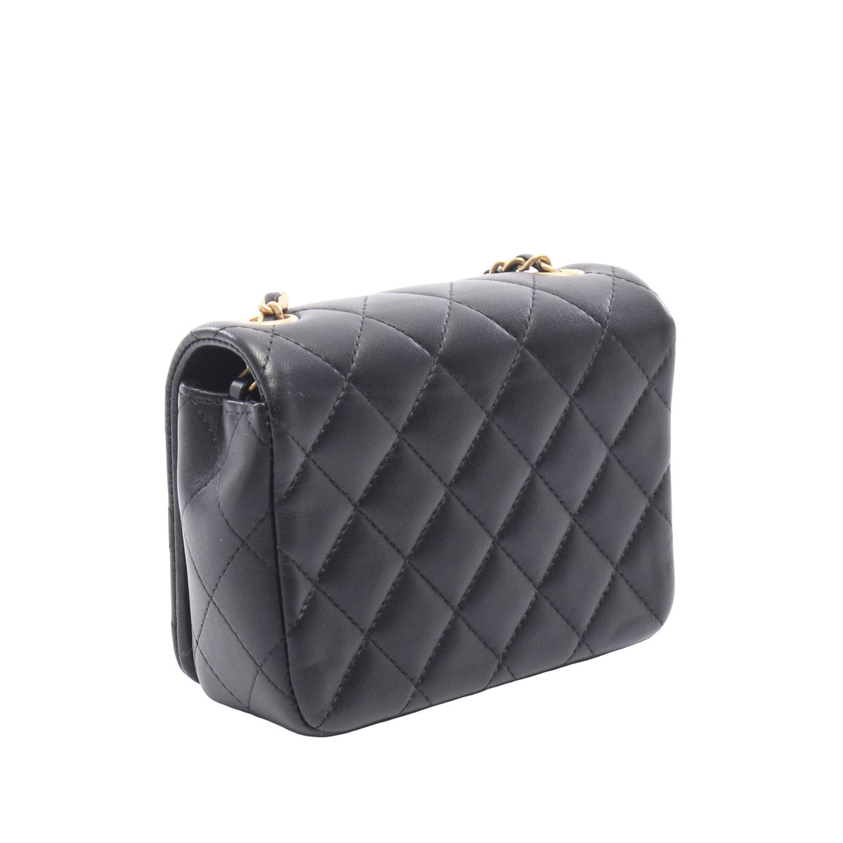 Chanel Mini Quilted Lambskin CC Crystal Full Flap