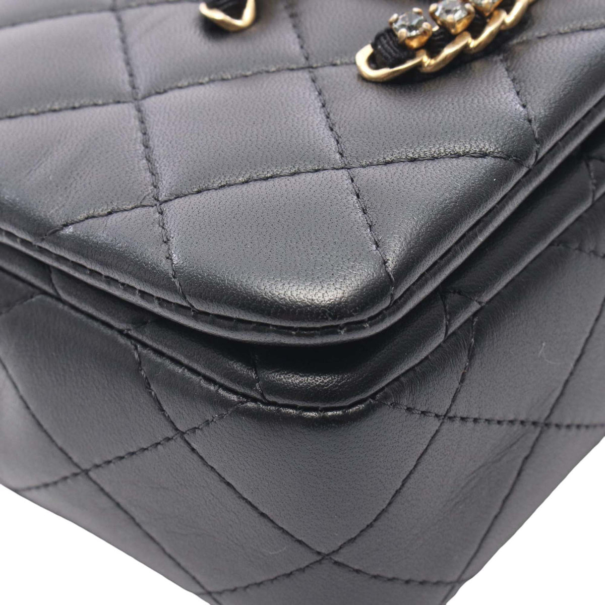 Chanel Mini Quilted Lambskin CC Crystal Full Flap
