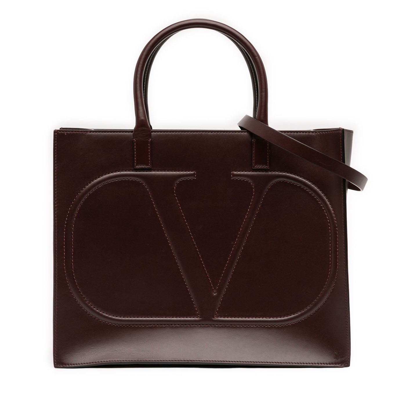 Valentino Medium Leather VLogo Walk Tote