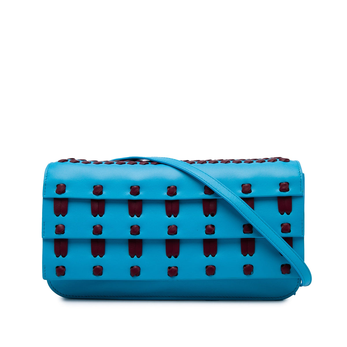 Bottega Veneta Lambskin Whipstitch Flap Crossbody