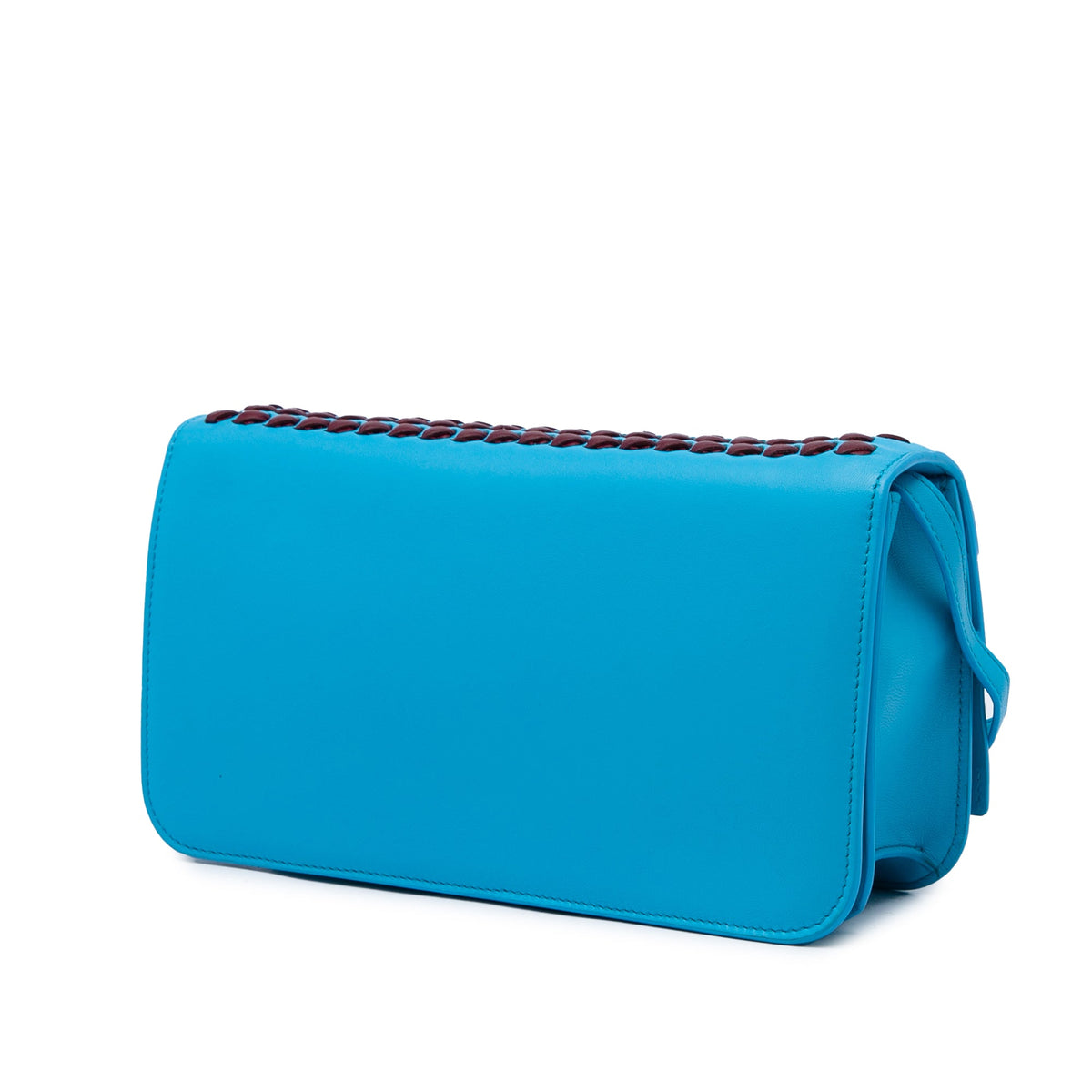 Bottega Veneta Lambskin Whipstitch Flap Crossbody