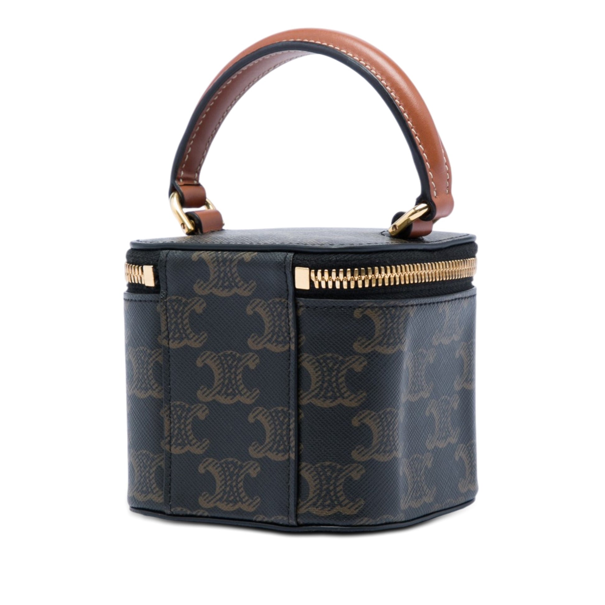 Celine Mini Triomphe Coated Canvas Vanity Case