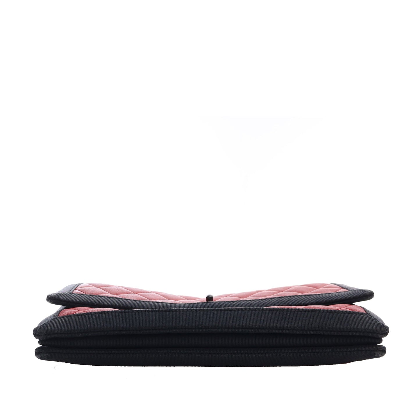 Chanel Medium CC Bicolor Quilted Lambskin Grosgrain Single Flap