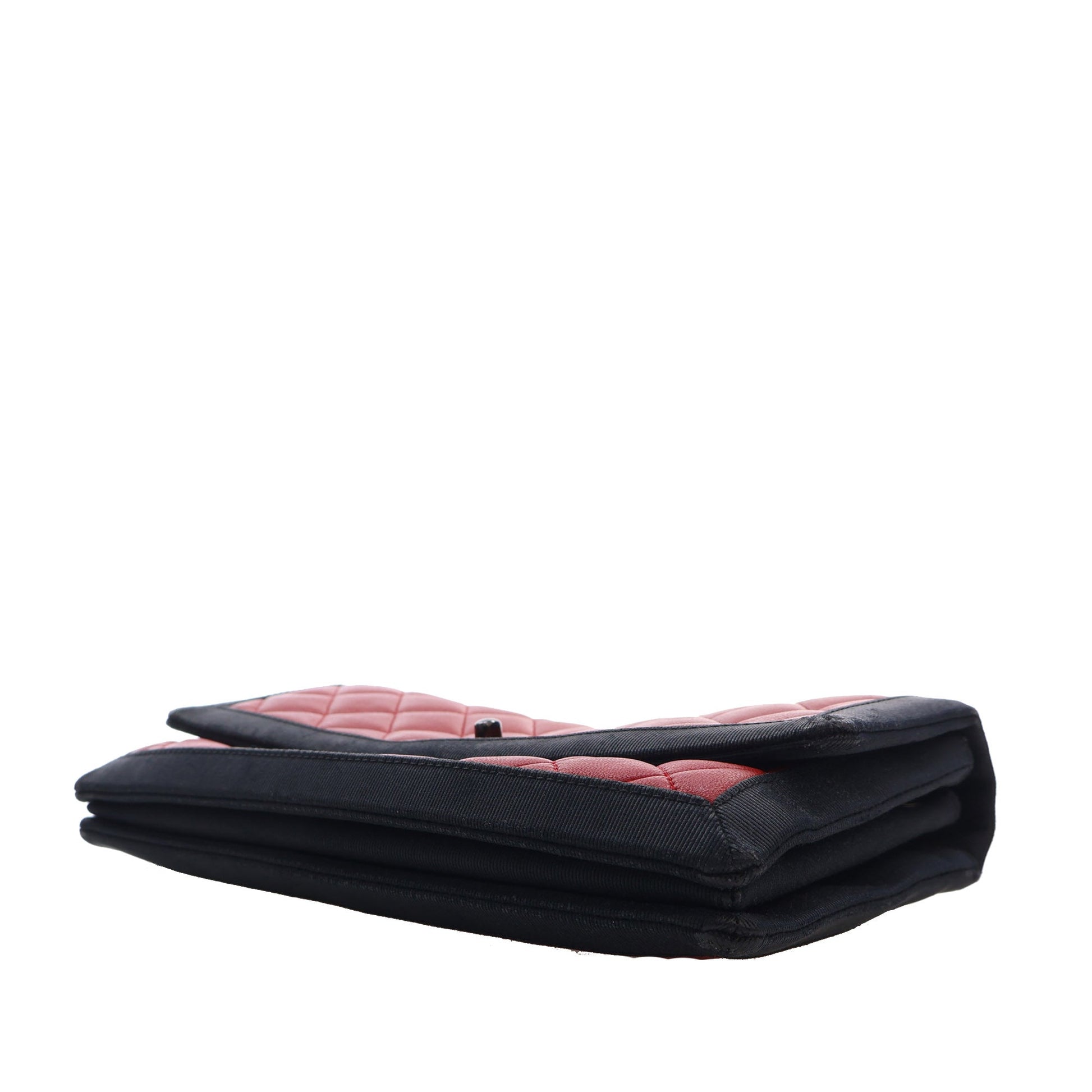 Chanel Medium CC Bicolor Quilted Lambskin Grosgrain Single Flap