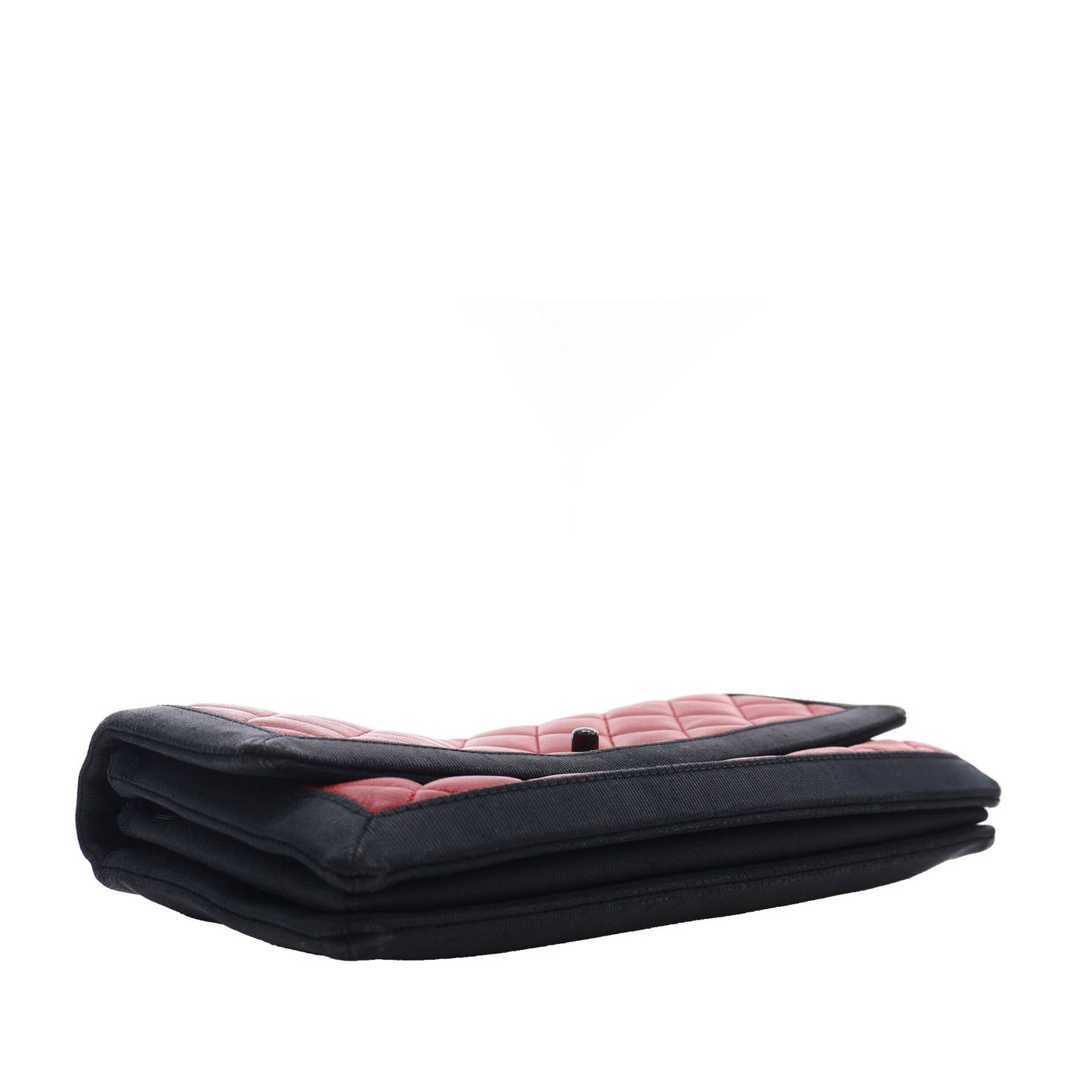 Chanel Medium CC Bicolor Quilted Lambskin Grosgrain Single Flap
