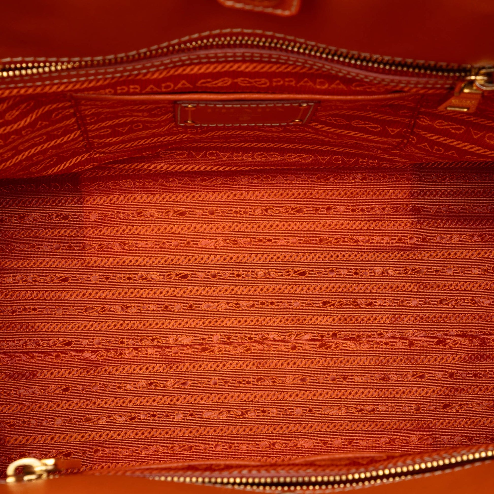 Prada Saffiano Trimmed Canvas Canapa Satchel