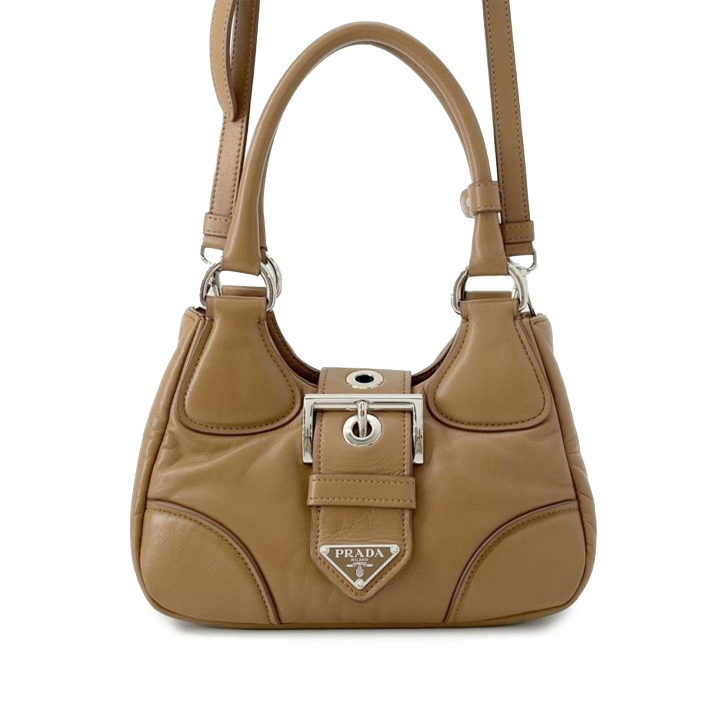 Prada Nappa Soft Padded Re Edition 2002 Moon Satchel