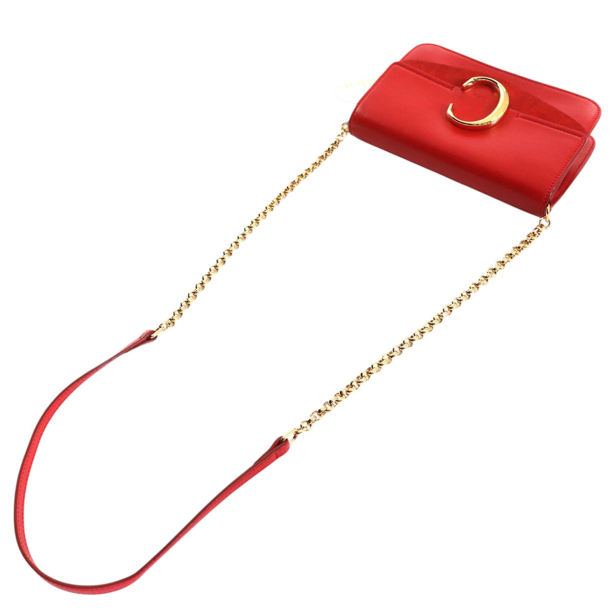 Chloé Mini Calfskin and Suede C Chain Crossbody