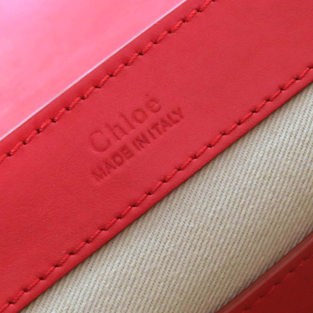 Chloé Mini Calfskin and Suede C Chain Crossbody