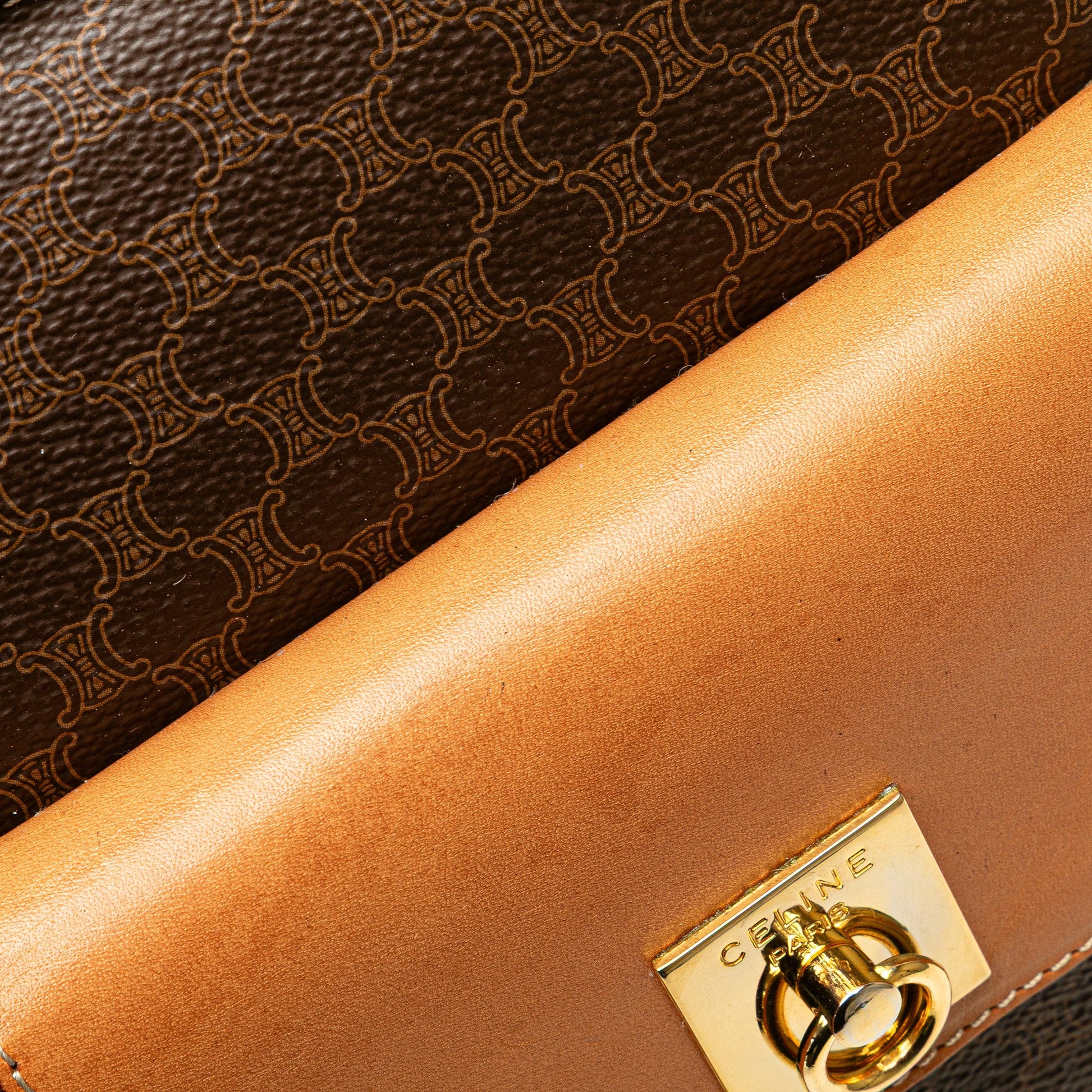 Celine Macadam Coated Canvas Handbag