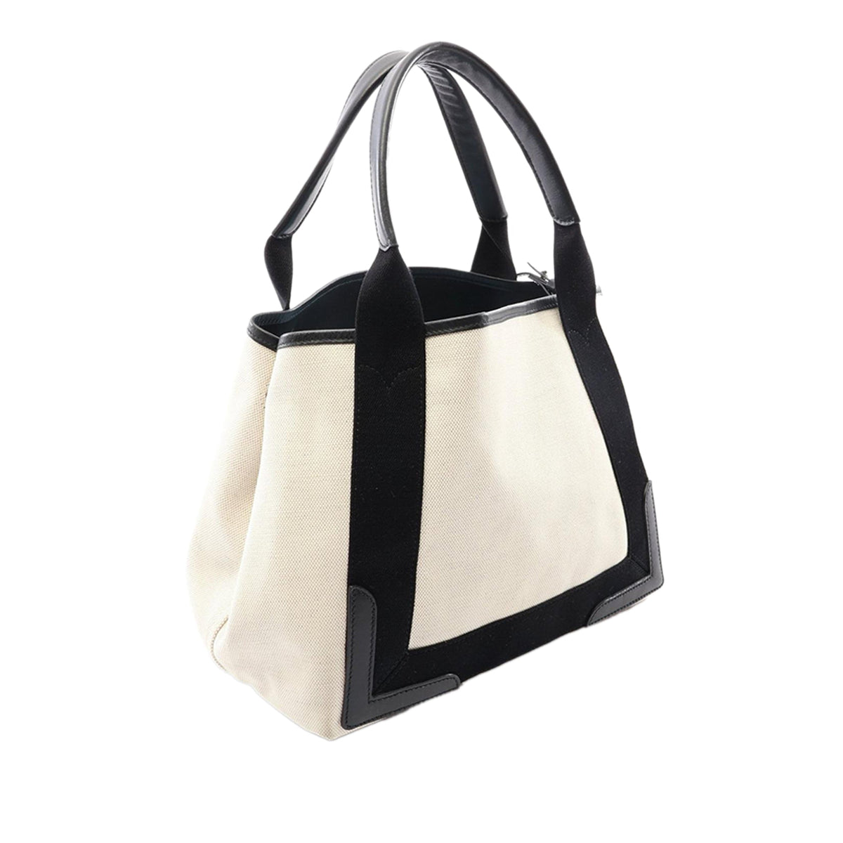 Balenciaga Canvas Navy Cabas S — Brown