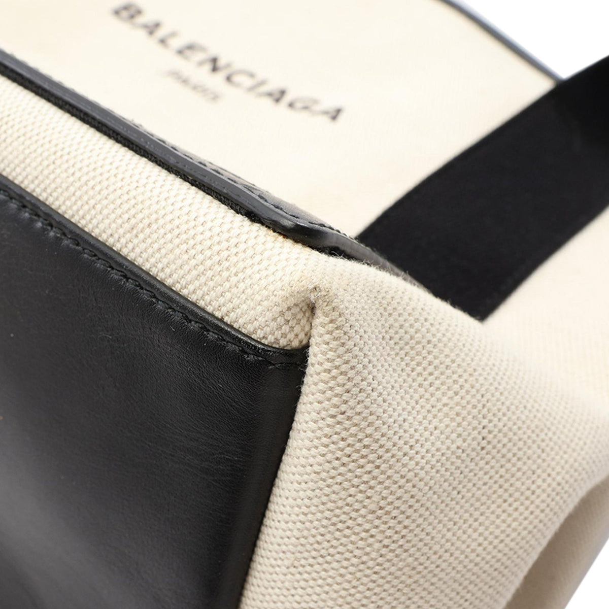Balenciaga Canvas Navy Cabas S — Brown