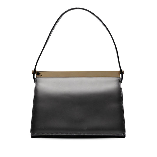 Gucci Calfskin Frame Shoulder Bag — Gray