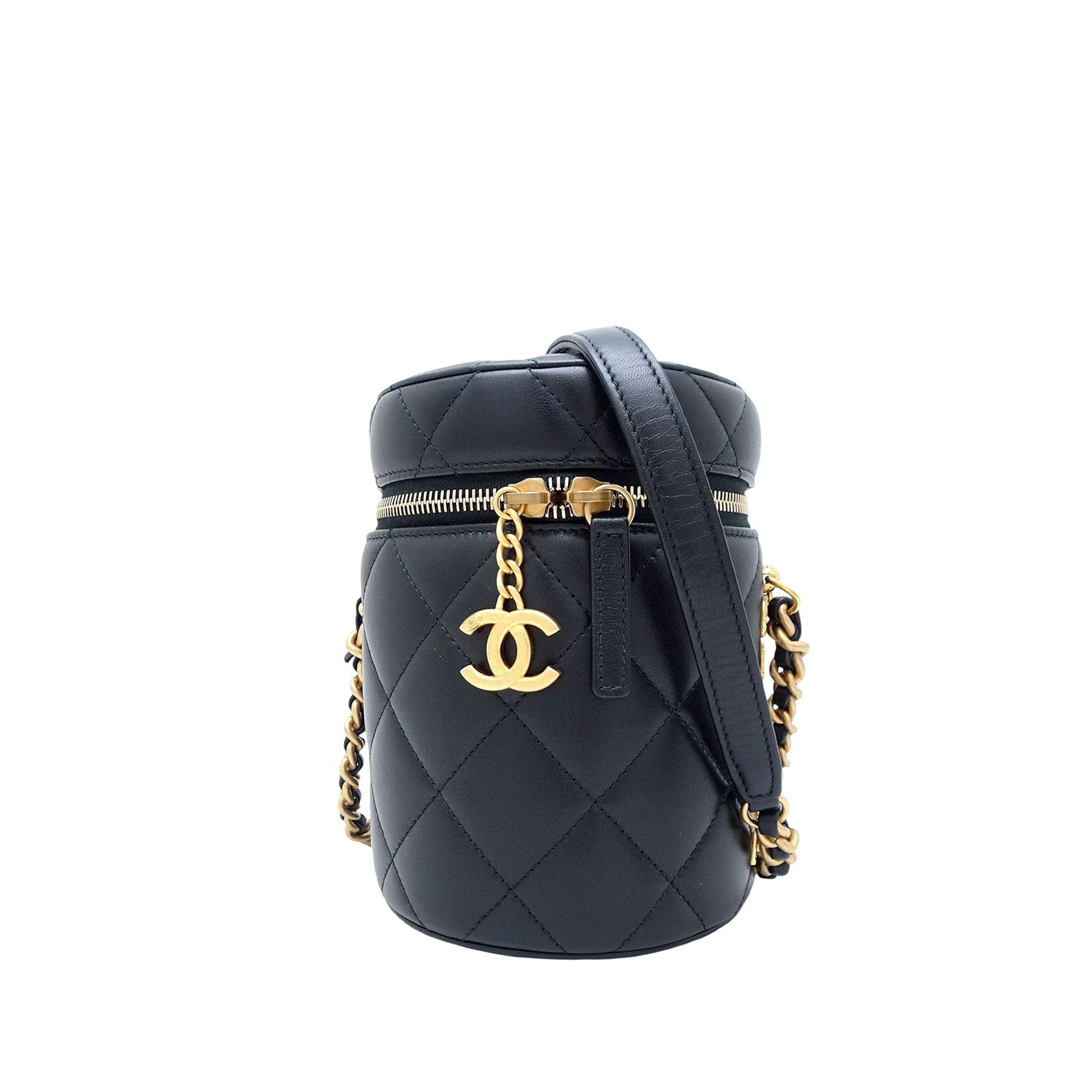 Chanel Small Quilted Lambskin Side Note Vanity Case