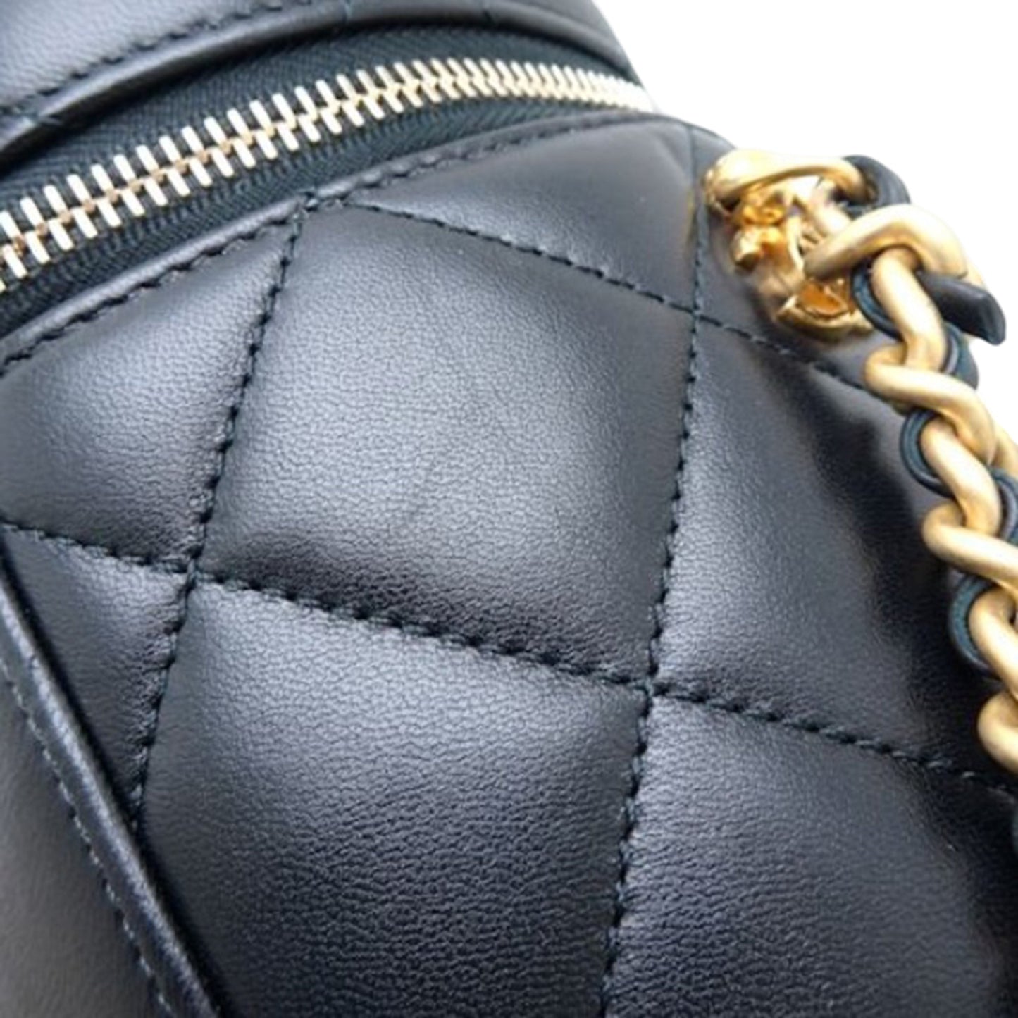 Chanel Small Quilted Lambskin Side Note Vanity Case