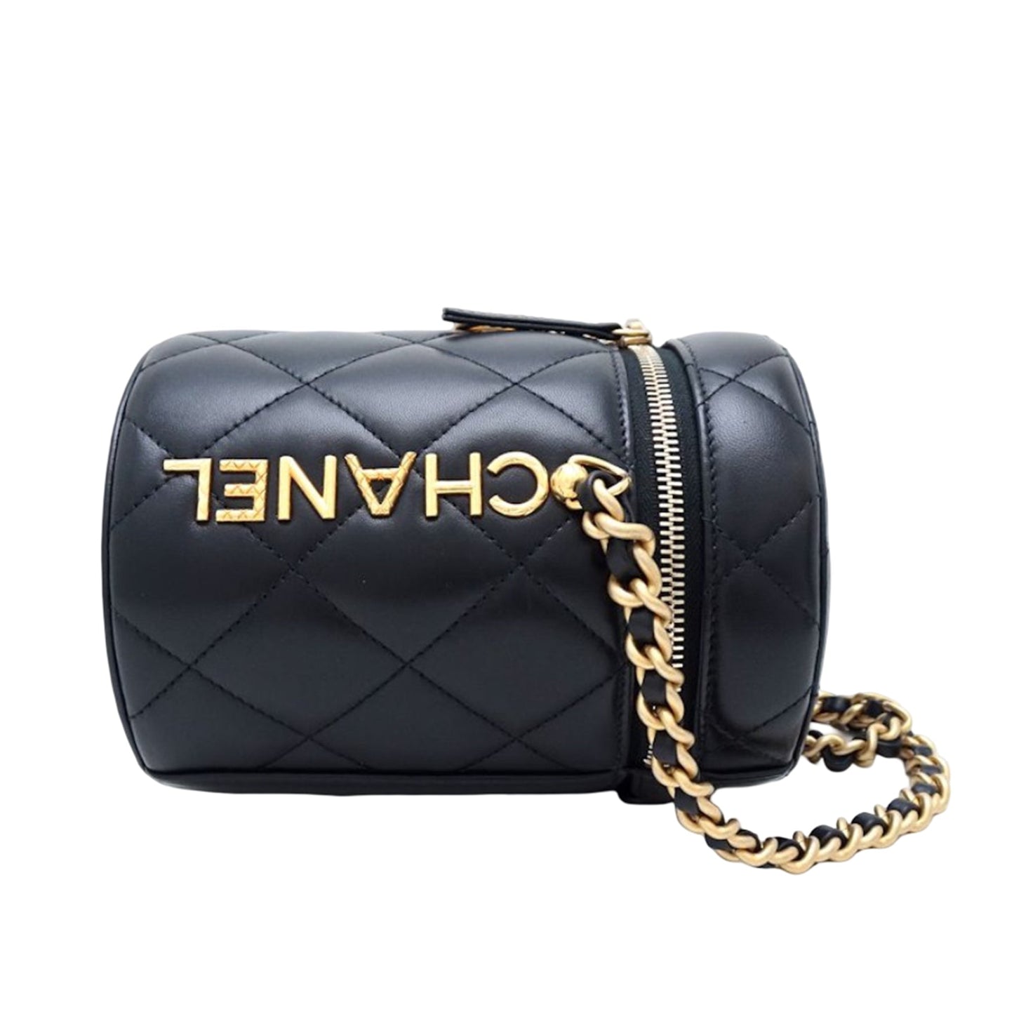 Chanel Small Quilted Lambskin Side Note Vanity Case