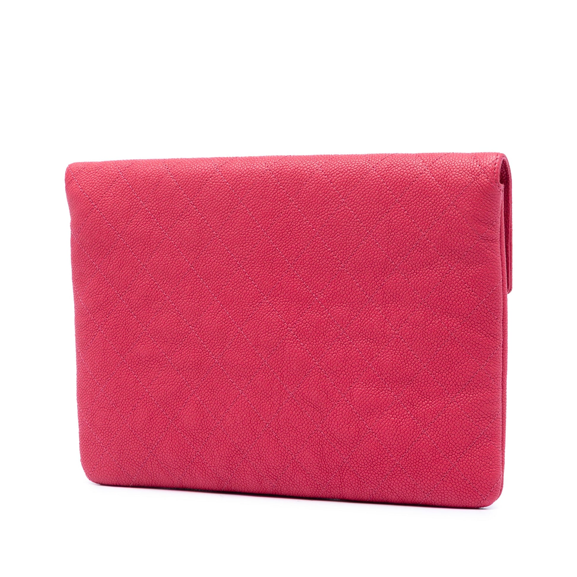 Chanel Paris Cuba Quilted Caviar Thread Around Envelope Clutch