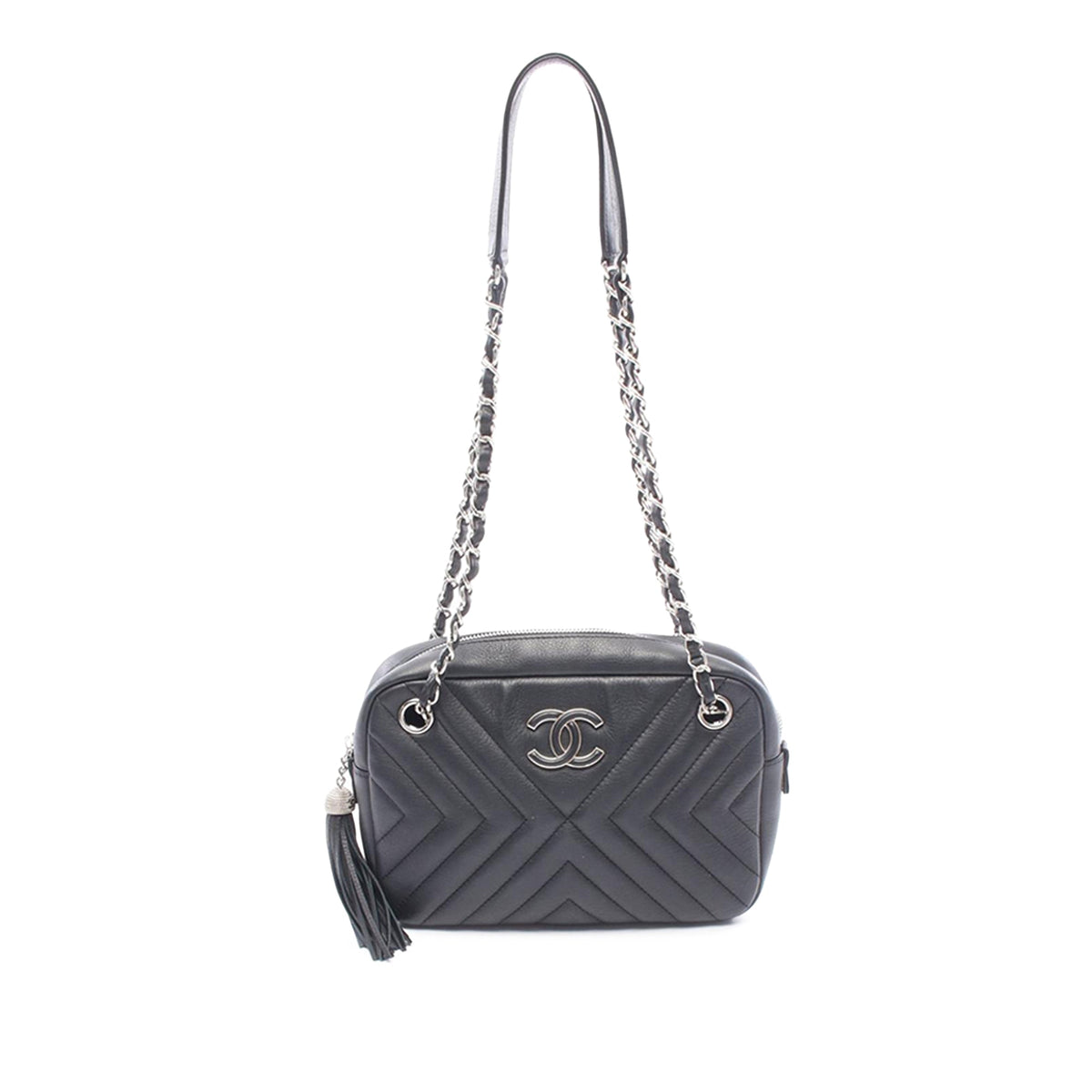 Chanel Mini CC Diagonal Chevron Camera Case