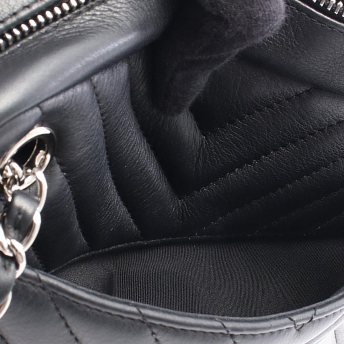 Chanel Mini CC Diagonal Chevron Camera Case