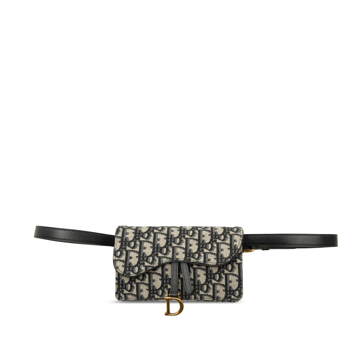 Dior Oblique Canvas Saddle Belt Bag — Blue