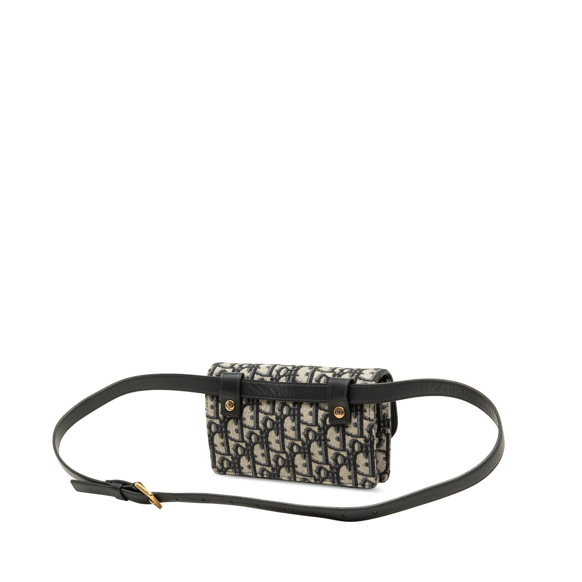 Dior Oblique Canvas Saddle Belt Bag — Blue