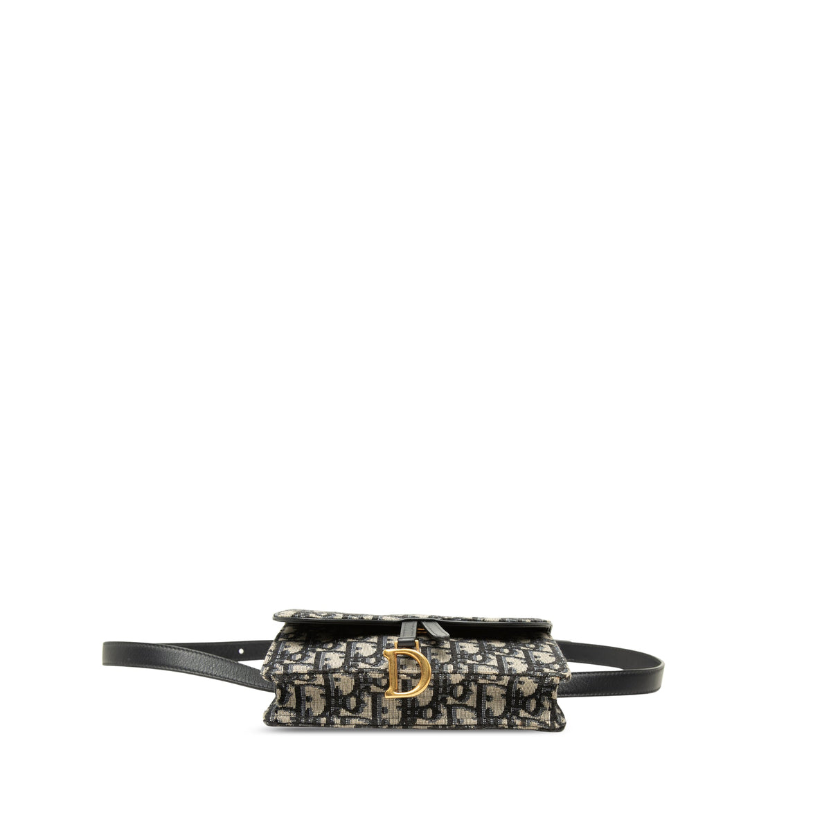 Dior Oblique Canvas Saddle Belt Bag — Blue