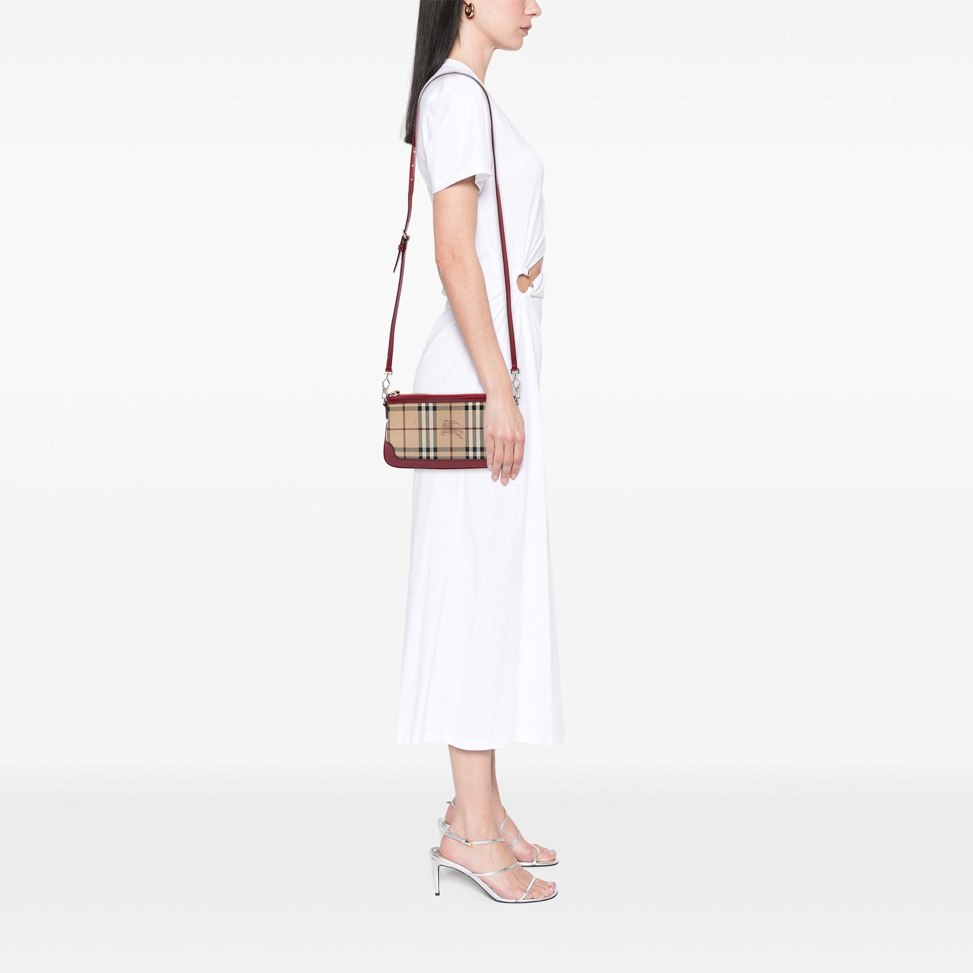 Burberry Haymarket Check Coated Canvas Peyton Crossbody