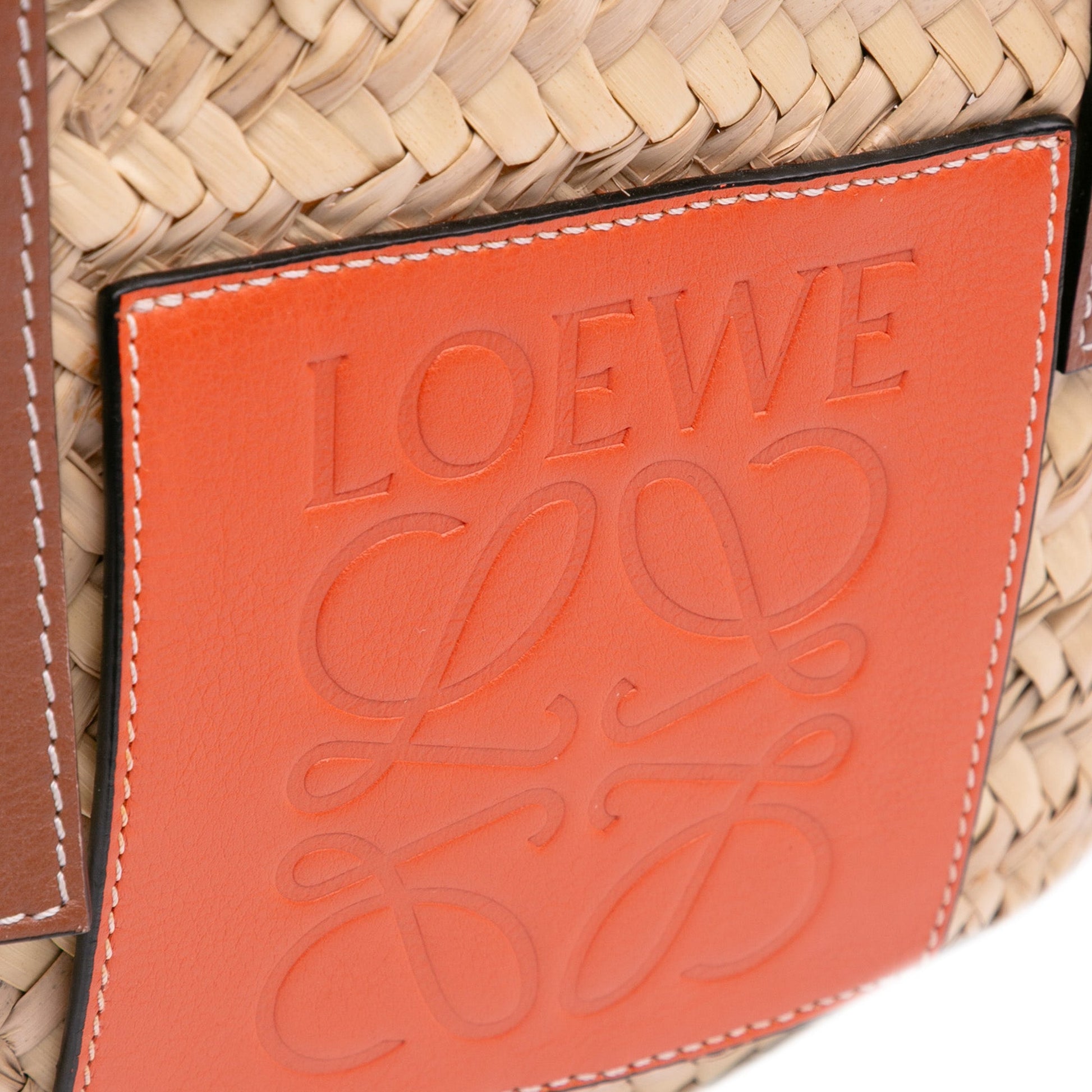 LOEWE Small Raffia Basket Tote