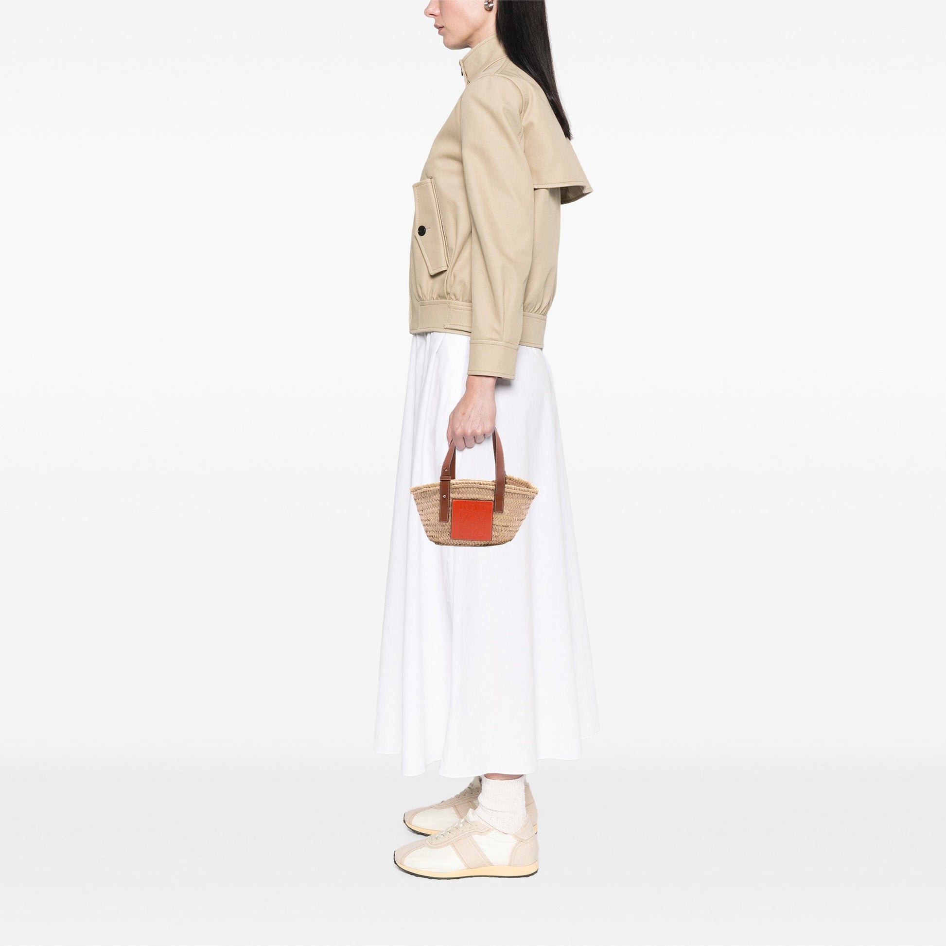 LOEWE Small Raffia Basket Tote