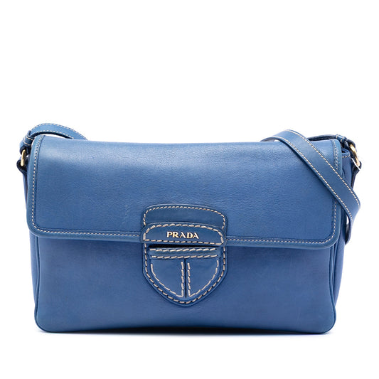 Prada City Calf Pattina Crossbody