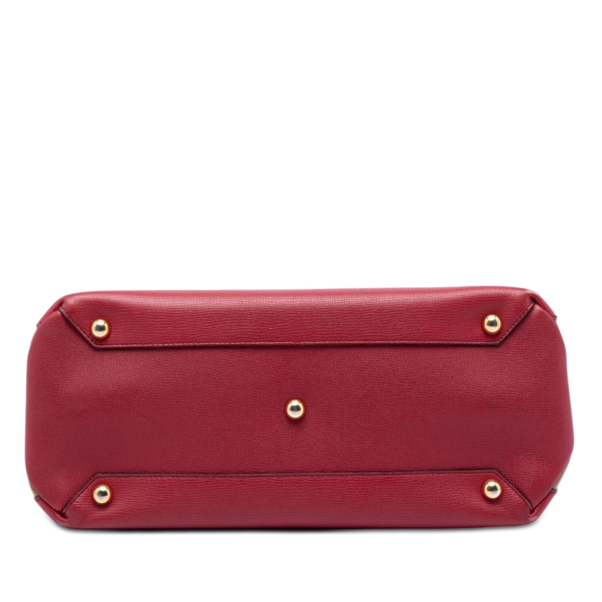 Burberry Medium Leather and House Check Banner Satchel