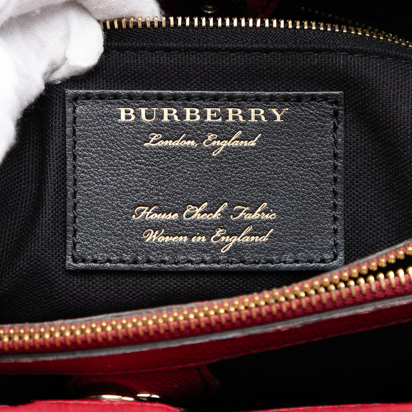 Burberry Medium Leather and House Check Banner Satchel