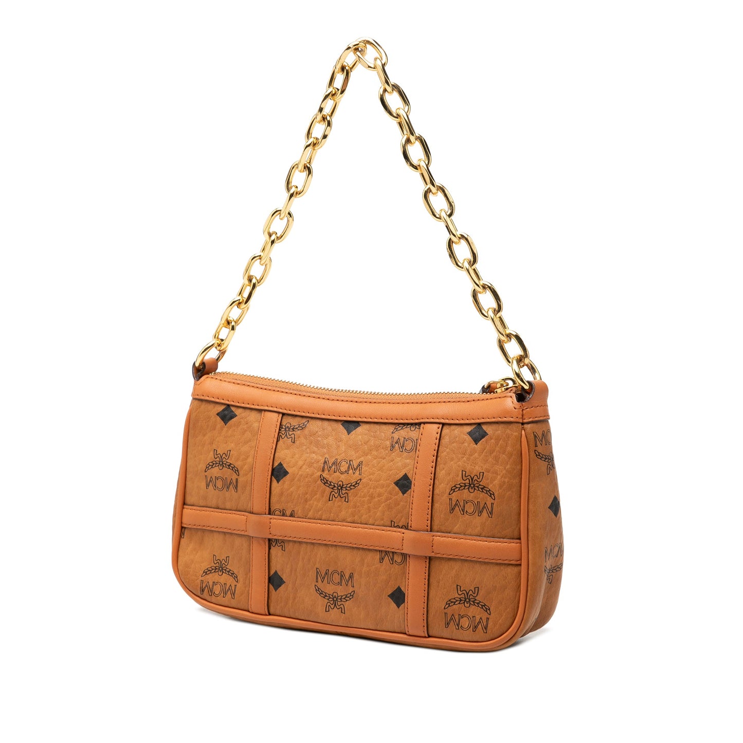 MCM Mini Visetos Coated Canvas Delmy Chain Satchel