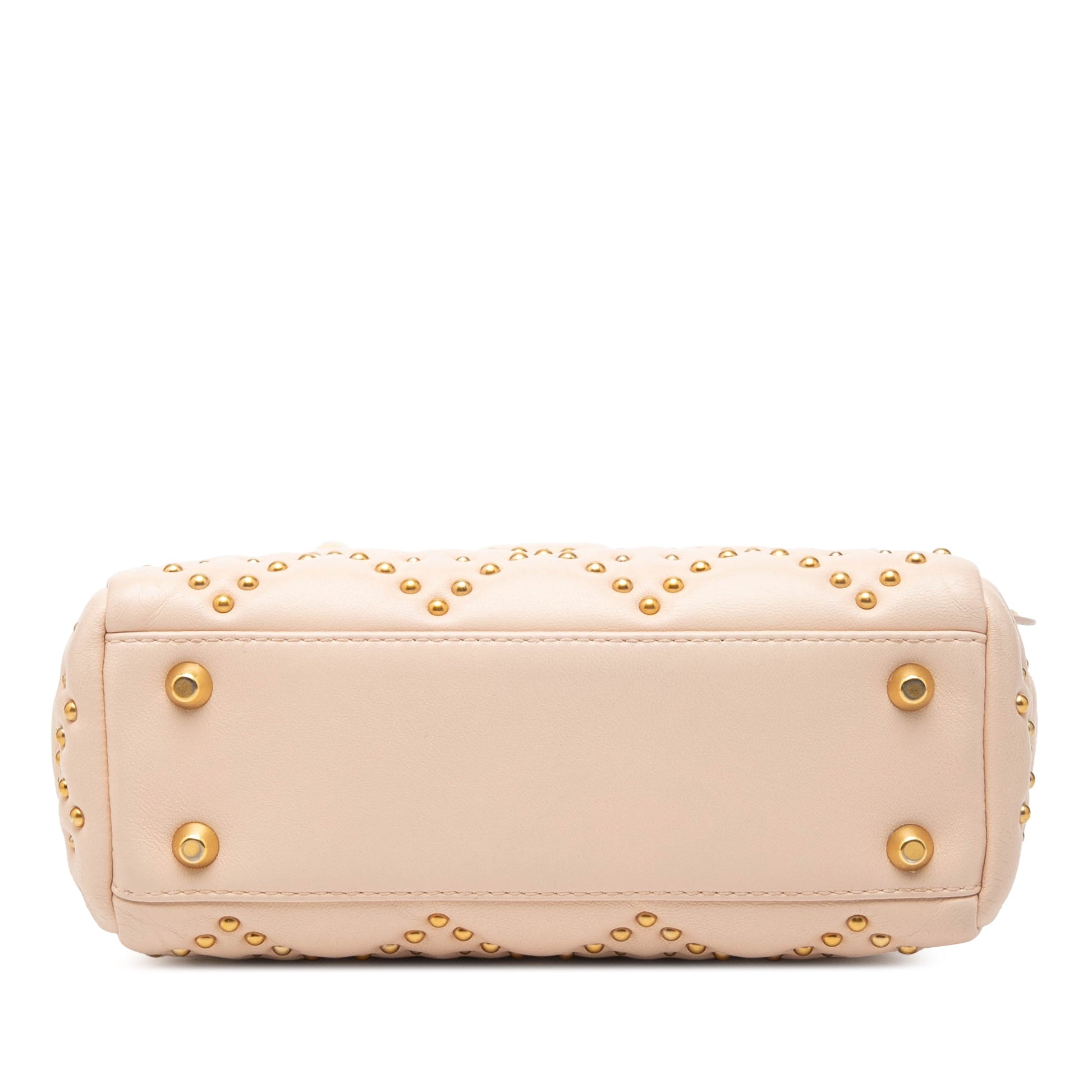 Dior Mini Lambskin Cannage Studded Supple Lady Dior