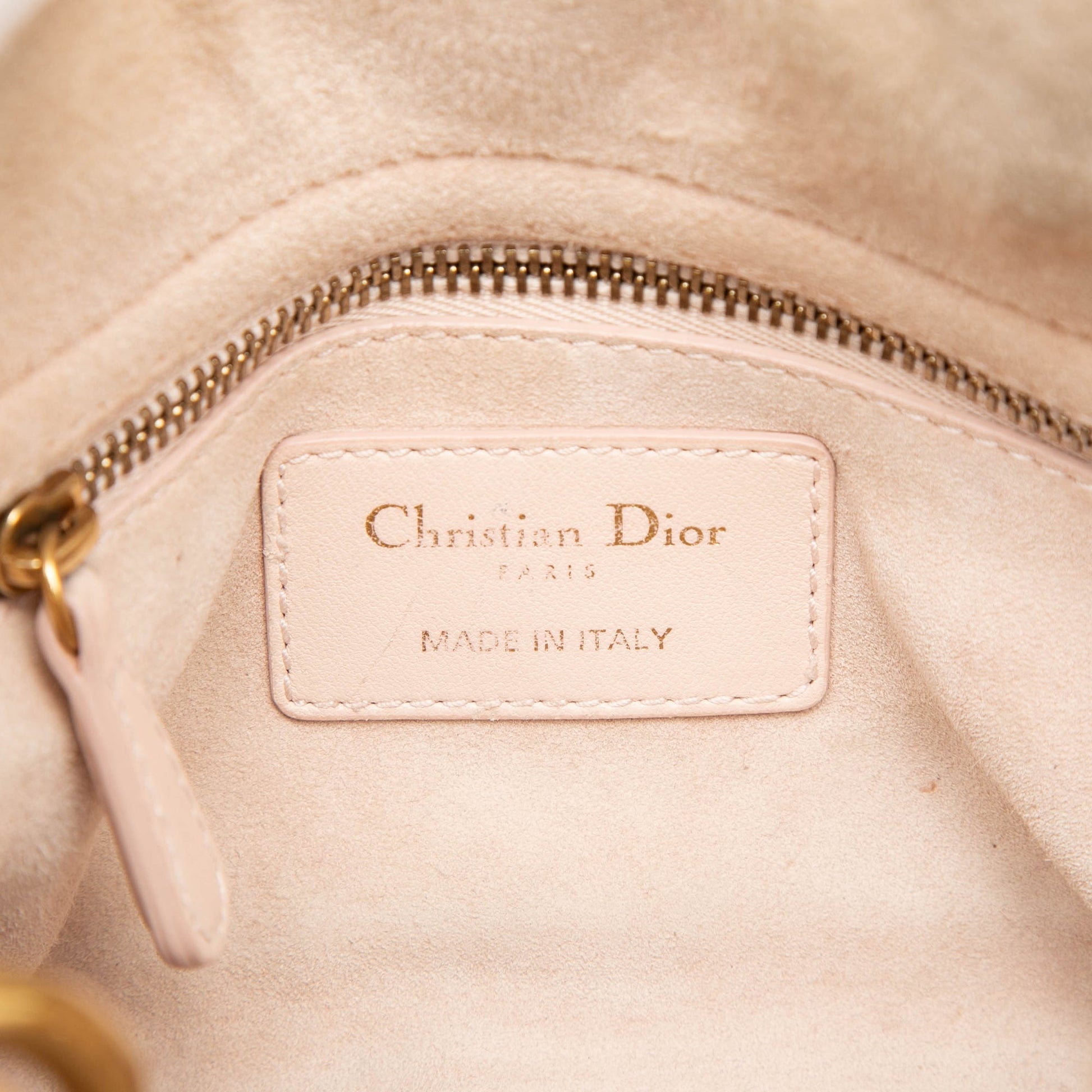Dior Mini Lambskin Cannage Studded Supple Lady Dior