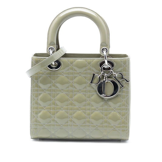 Dior Medium Patent Cannage Lady Dior