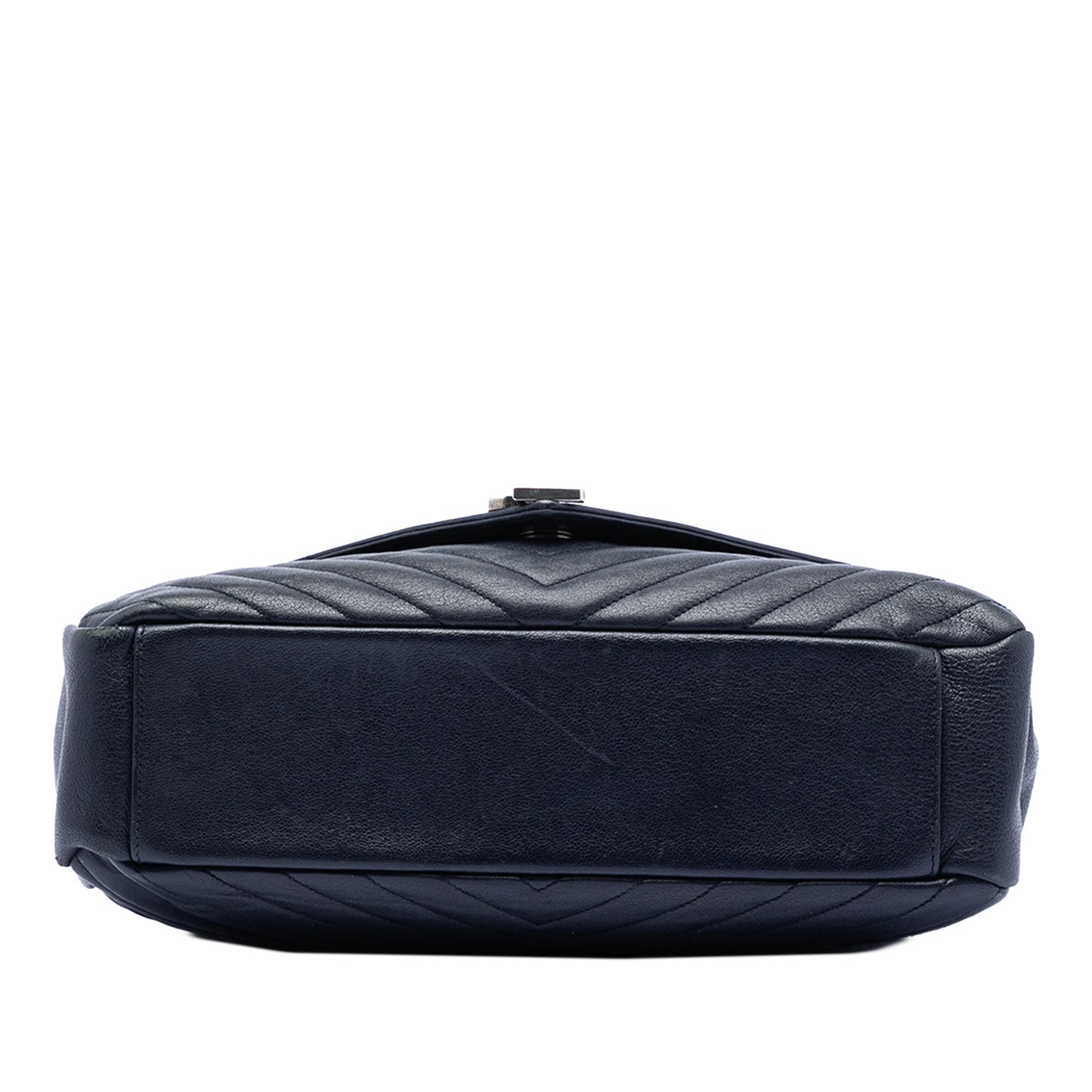 Saint Laurent Large Chevron Sheepskin Monogram College Satchel