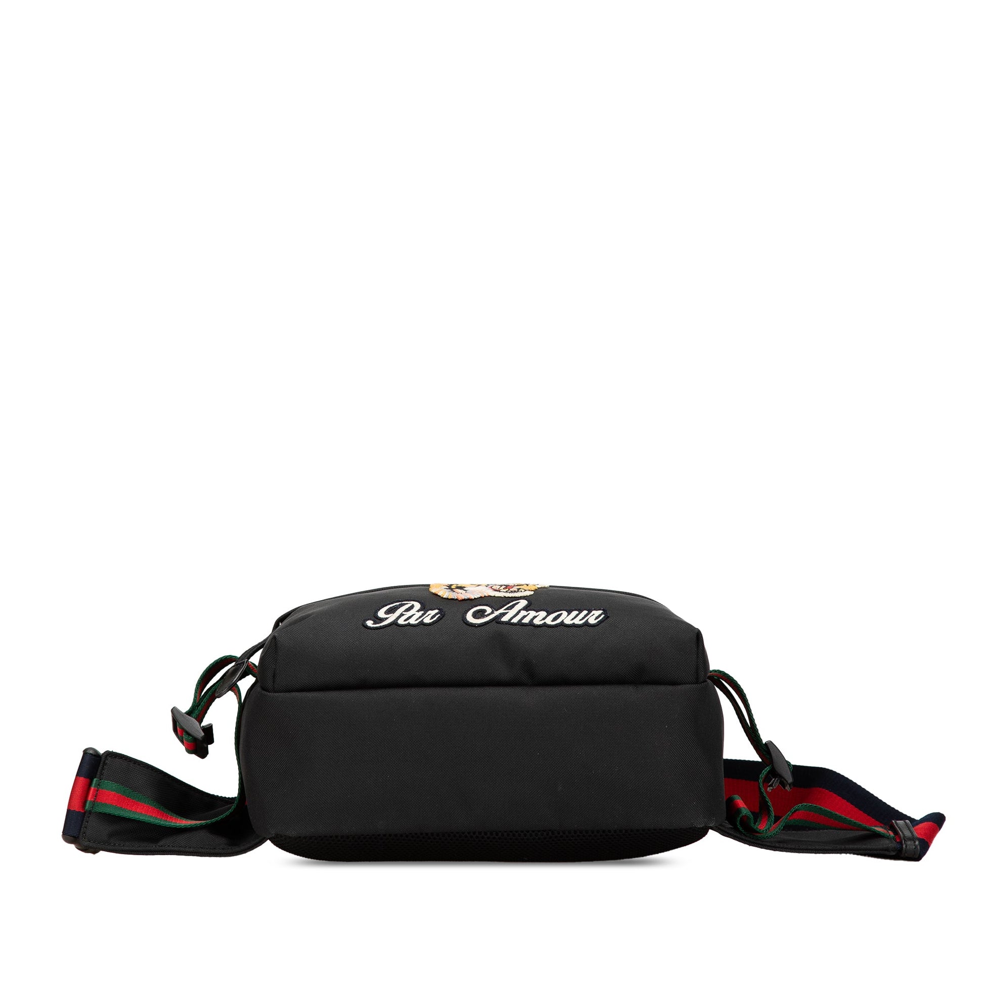 Gucci Techno Canvas Web L Aveugle Par Amour Embroidered Belt Bag