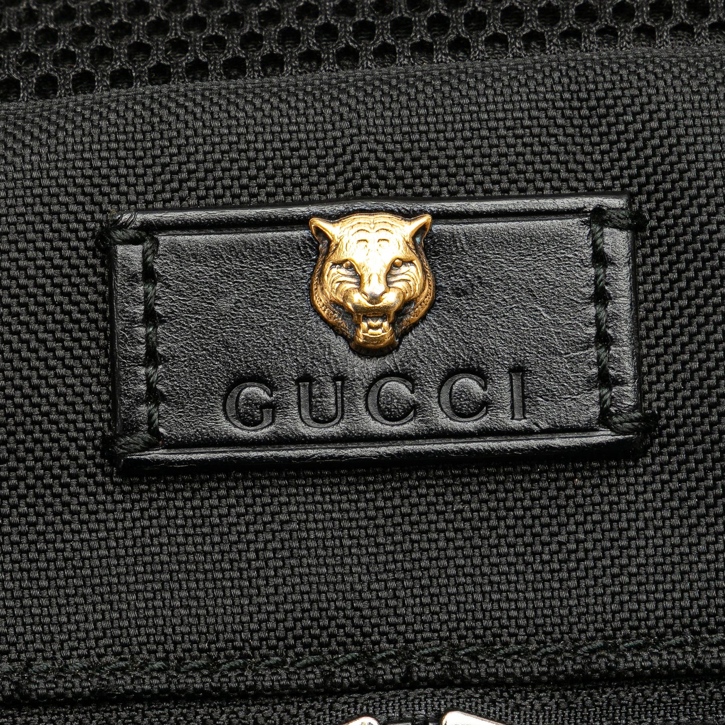 Gucci Techno Canvas Web L Aveugle Par Amour Embroidered Belt Bag
