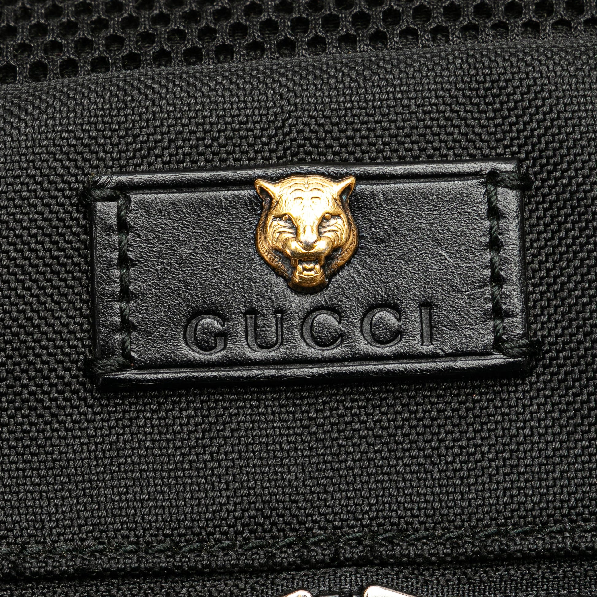 Gucci Techno Canvas Web L Aveugle Par Amour Embroidered Belt Bag