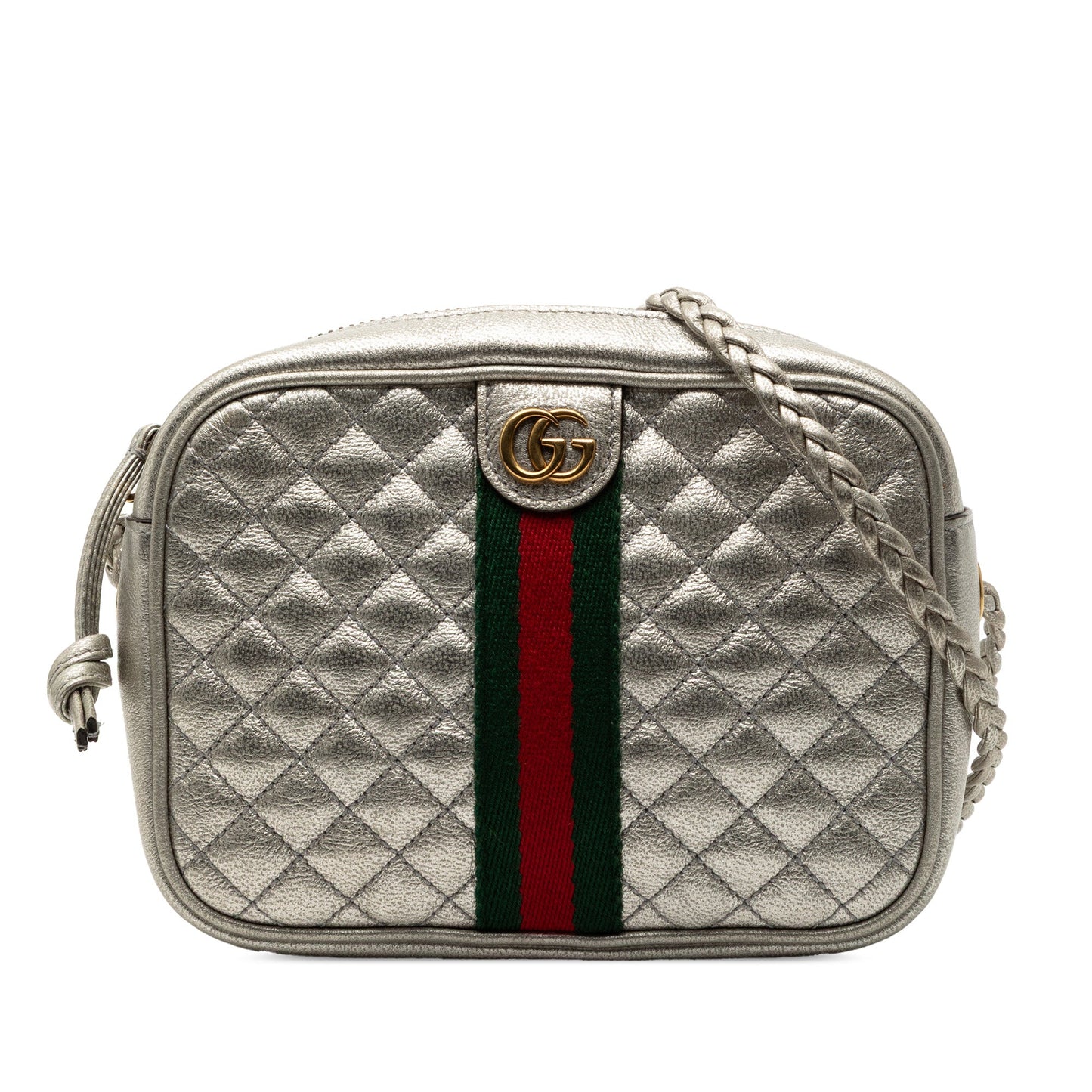 Gucci Mini Quilted Leather Web Trapuntata Crossbody