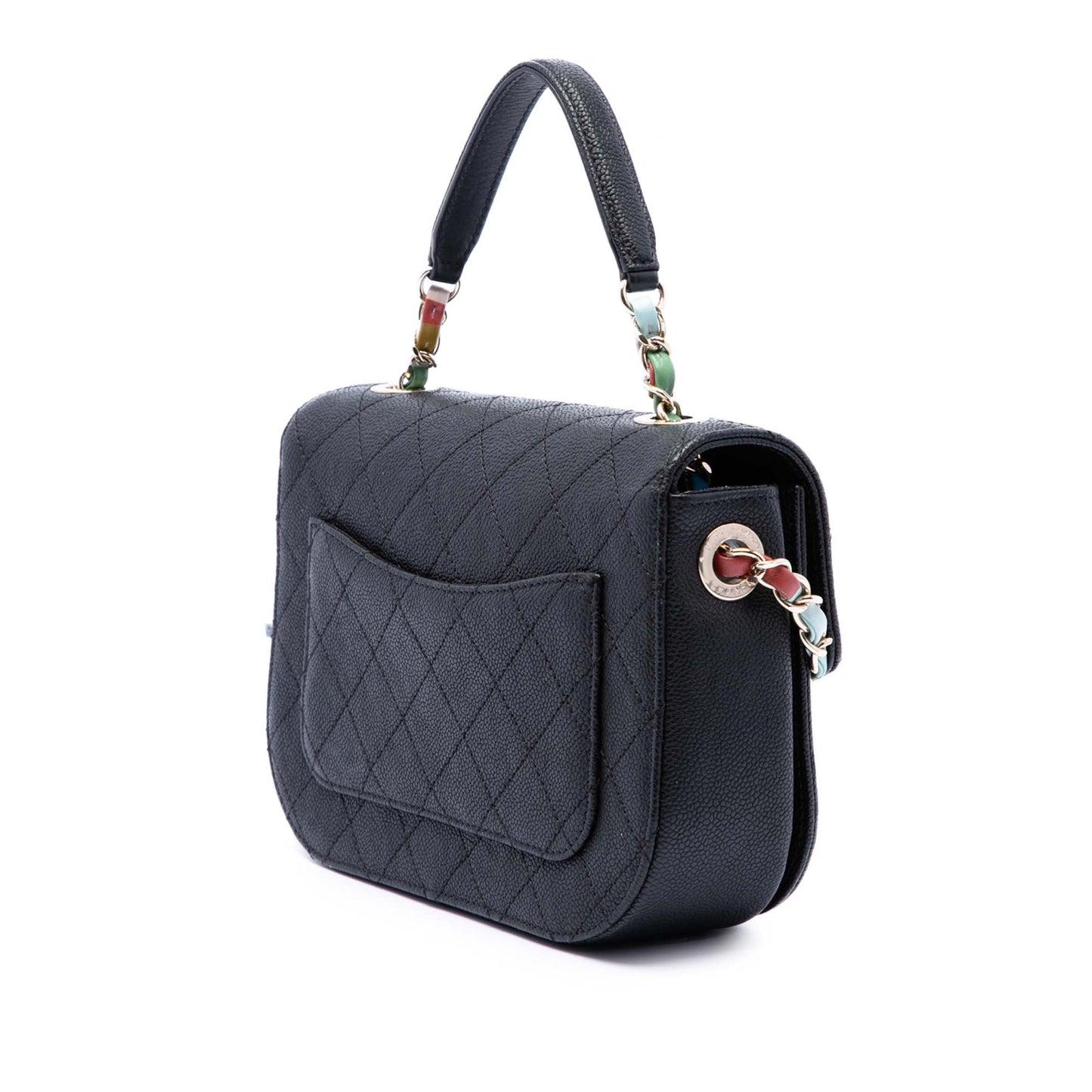 Chanel Paris Cuba Small Quilted Caviar Thread Around Flap