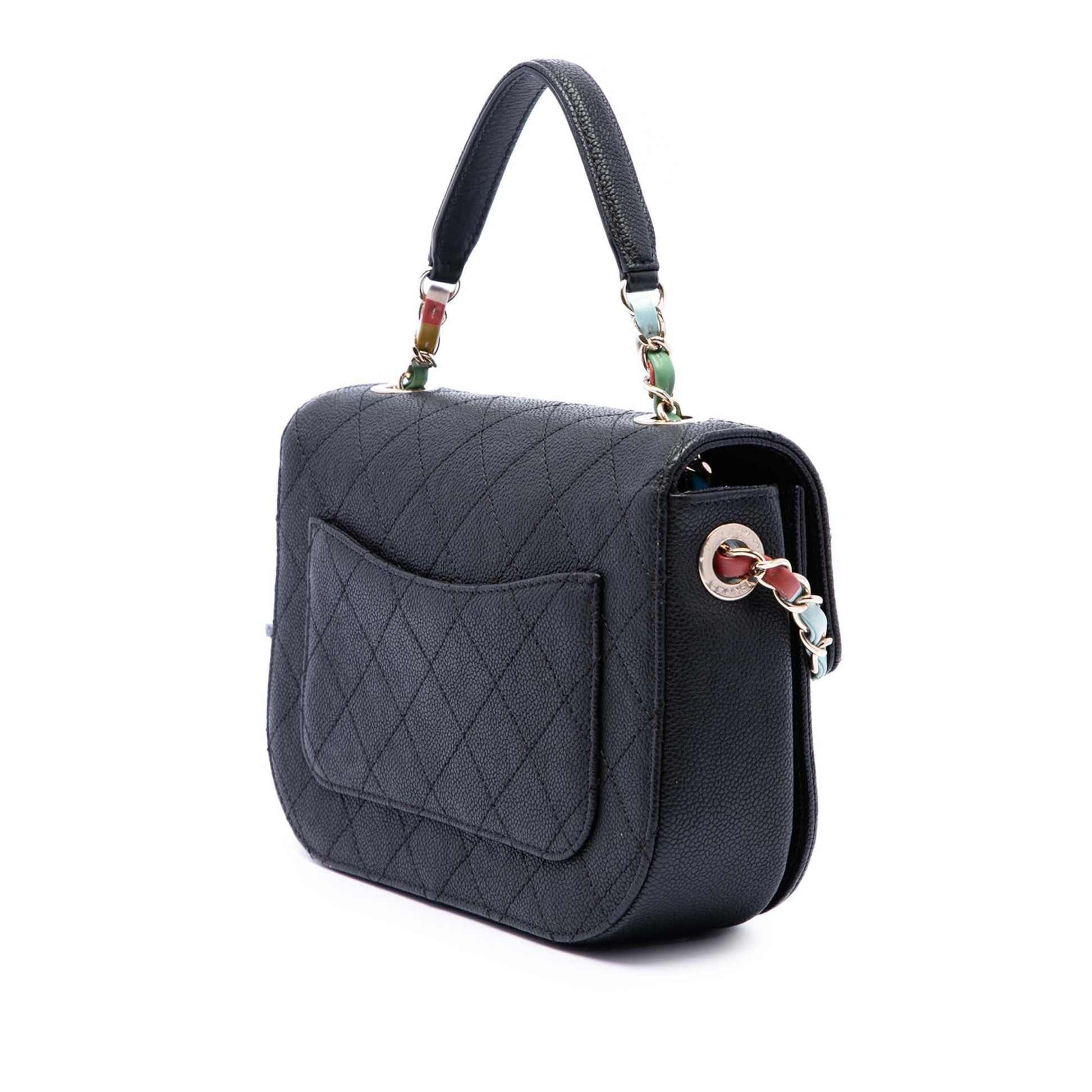 Chanel Paris Cuba Small Quilted Caviar Thread Around Flap