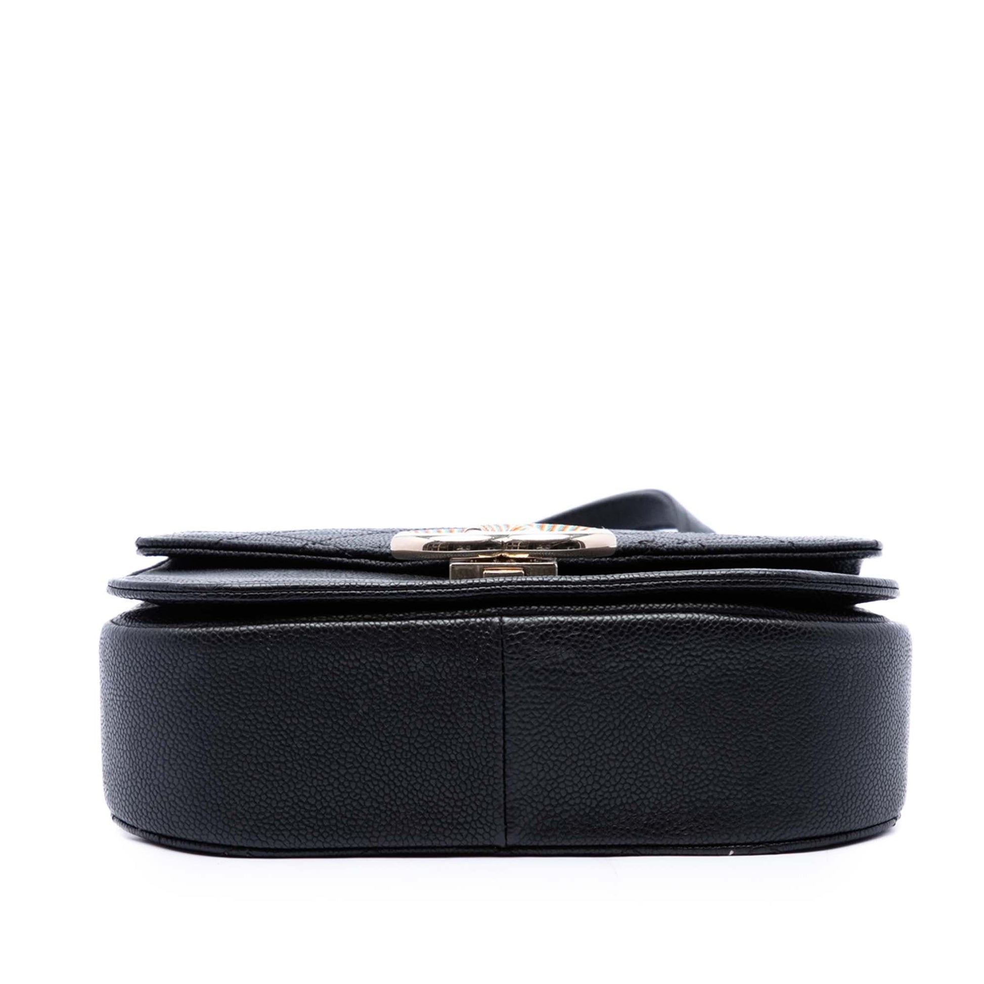 Chanel Paris Cuba Small Quilted Caviar Thread Around Flap