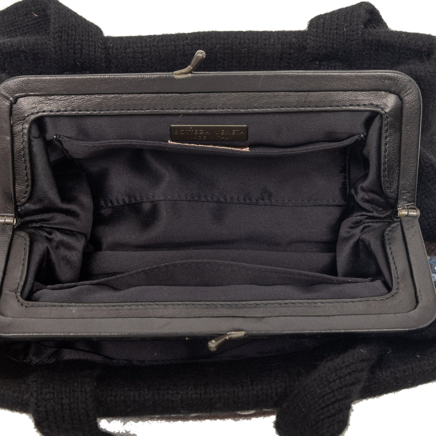Bottega Veneta Wool and Sequin Embellished Clasp Shoulder Bag