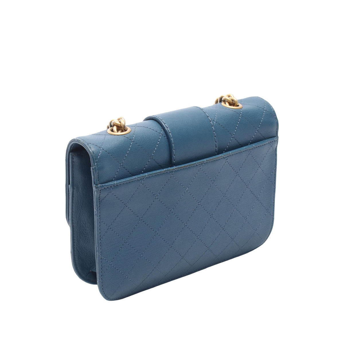 Chanel Small Quilted Sheepskin Front Chain Flap