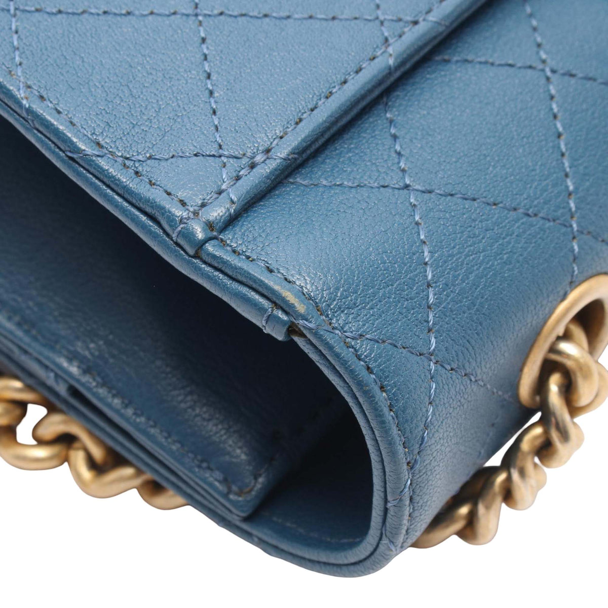 Chanel Small Quilted Sheepskin Front Chain Flap