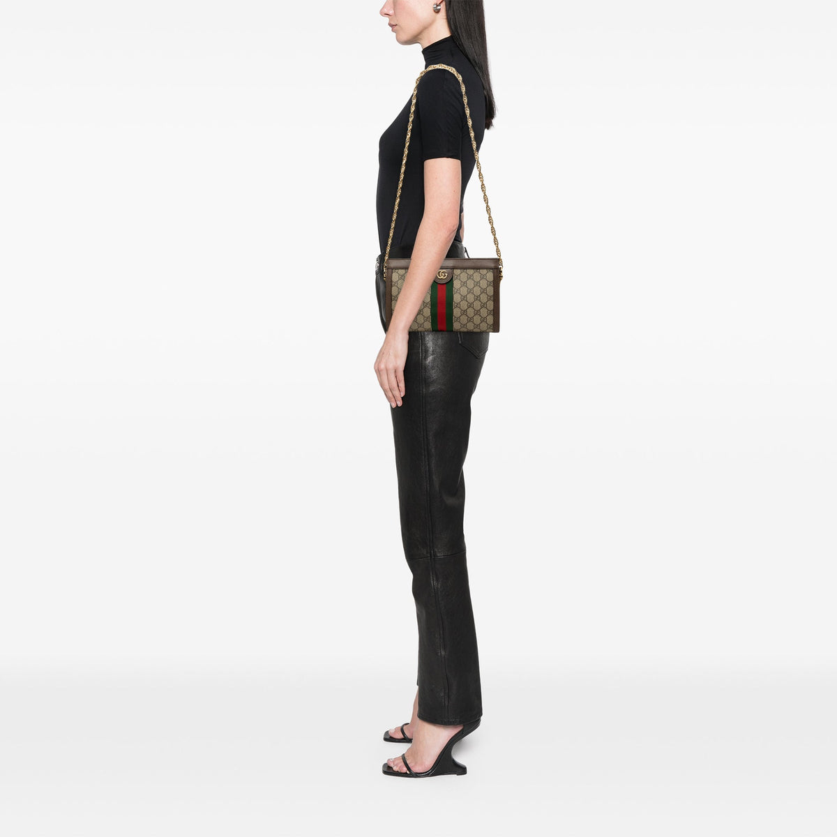 Gucci Small GG Supreme Web Ophidia Chain Crossbody